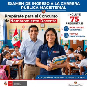 examen completo para nombramiento docente minedu